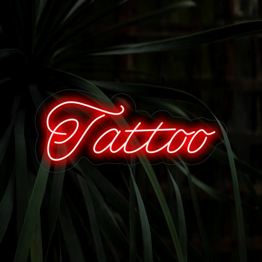"Tattoo Neon Sign" adds vibrant artistry with its iconic design, casting a bold glow that celebrates the creativity and beauty of tattoos in your space.