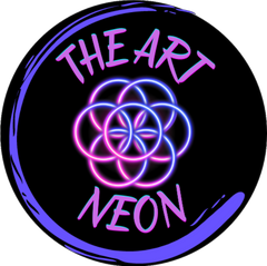 A imagem mostra o logotipo do site The Art Neon.