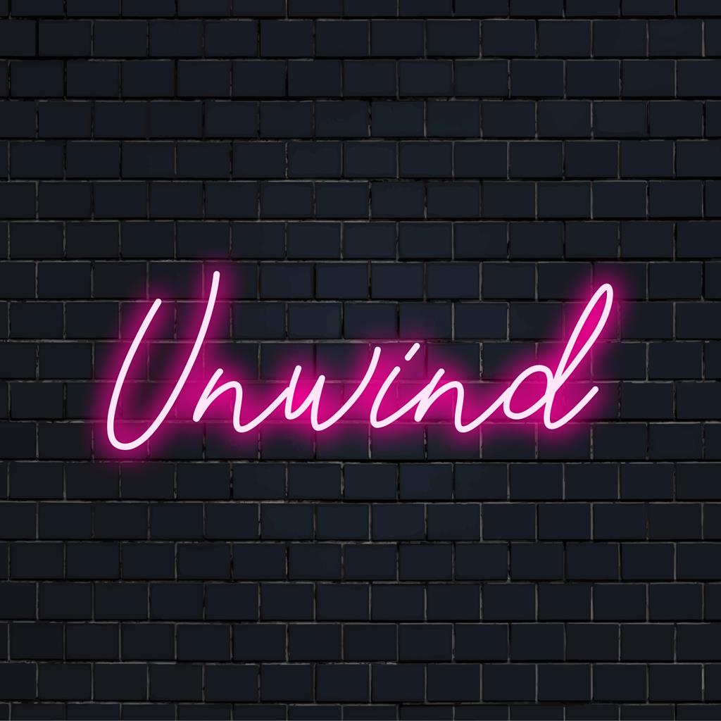 Placa de LED neon personalizada, artisticamente projetada para inspirar relaxamento com um brilho acolhedor e convidativo; perfeita para espaços de decoração modernos.