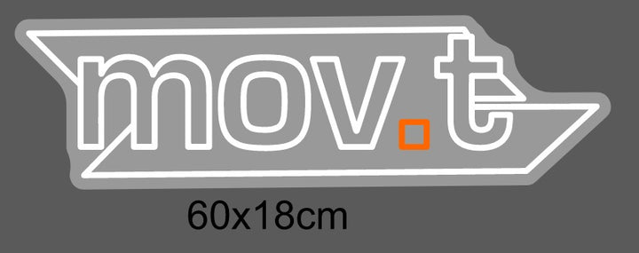 Illustrative compact 40 × 30 cm LED neon symbol mockup