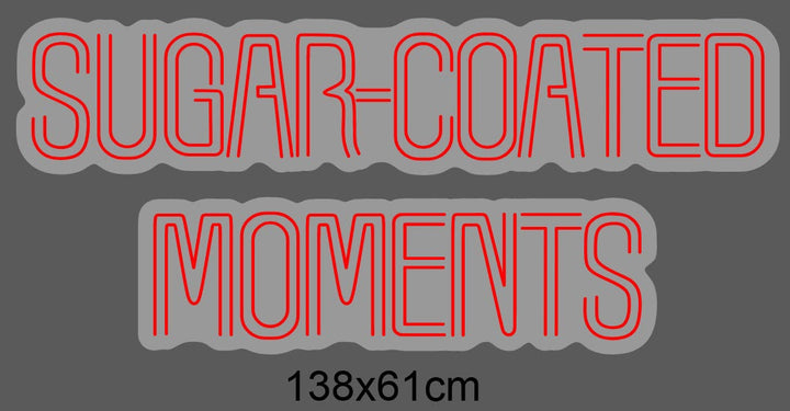 Illustrative 120 × 60 cm statement logo neon mockup