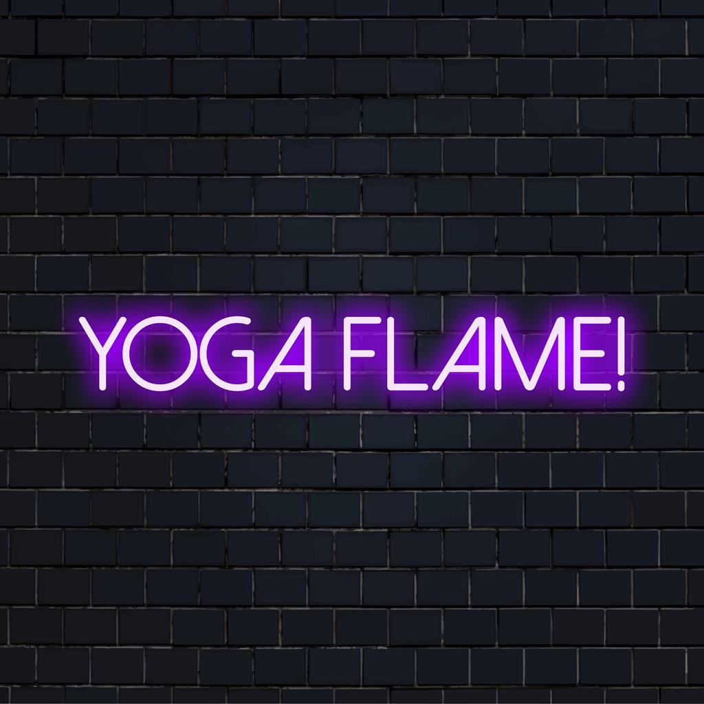 Chama de Ioga Artística! Letreiro de neon LED com brilho intenso, perfeito para decoração de neon personalizada ou peça central de parede exclusiva.