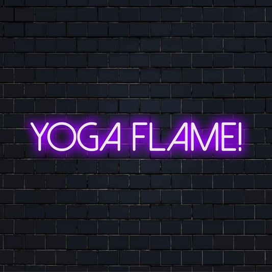 Chama de Ioga Artística! Letreiro de neon LED com brilho intenso, perfeito para decoração de neon personalizada ou peça central de parede exclusiva.