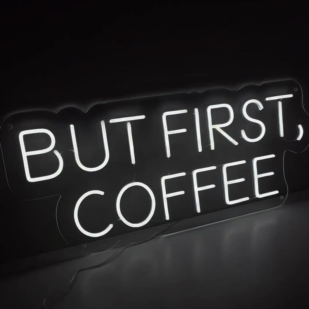 Mas primeiro, letreiro de neon de café - The Art Neon