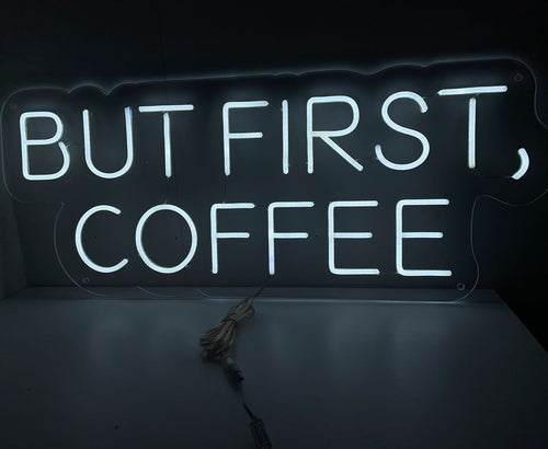 Mas primeiro, letreiro de neon de café - The Art Neon