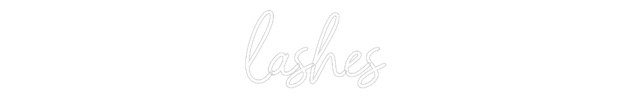 Räätälöity neonkyltin: lashes