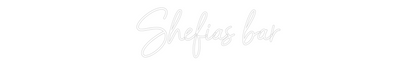 Letreiro de néon personalizado: Shefias bar 