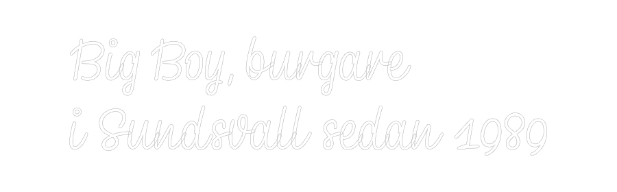 Custom Neon Sign: Big Boy, burg...