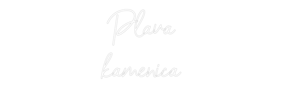 Prilagođeni neonski natpis: Plava
kamenica