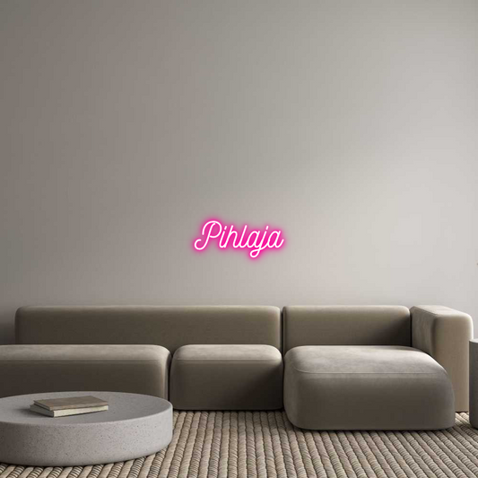 Räätälöity neonkyltin: Pihlaja