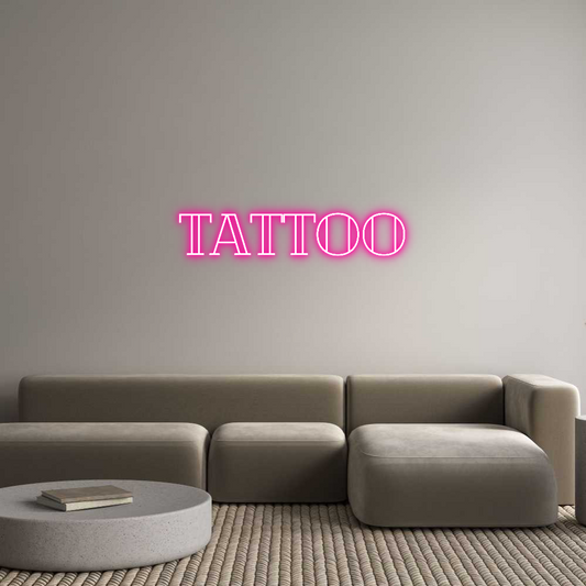 Letreiro de néon personalizado: TATTOO 