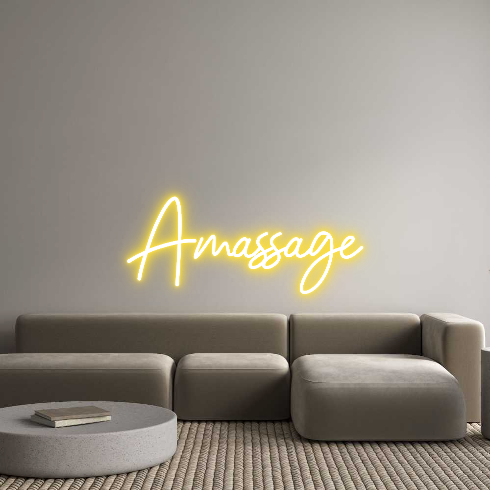 Prilagođeni neonski natpis: Amassage