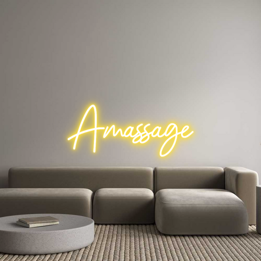 Prilagođeni neonski natpis: Amassage