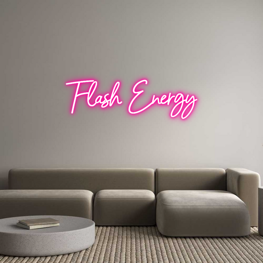 Letreiro de néon personalizado: Flash Energy