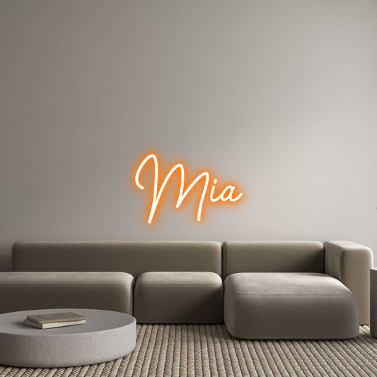 Räätälöity neonkyltin: Mia