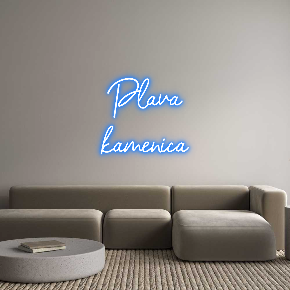 Prilagođeni neonski natpis: Plava
kamenica