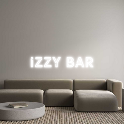 Prilagođeni neonski natpis: Izzy bar