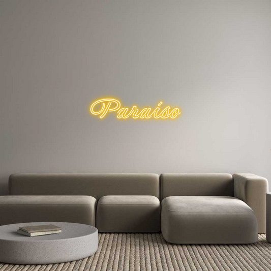 Letreiro de néon personalizado: Paraíso 