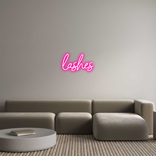 Räätälöity neonkyltin: lashes