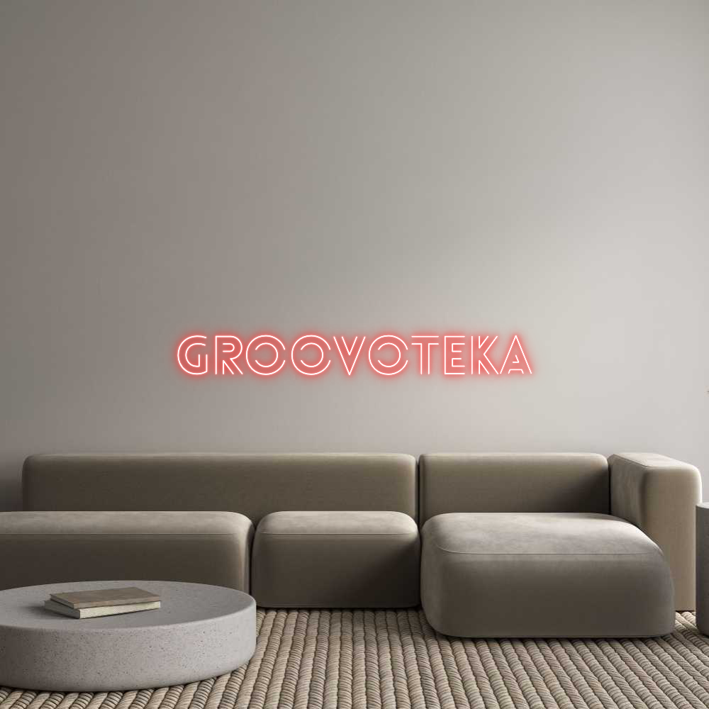 Prilagođeni neonski natpis: GROOVOTEKA