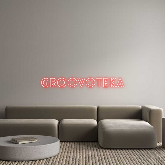 Prilagođeni neonski natpis: GROOVOTEKA