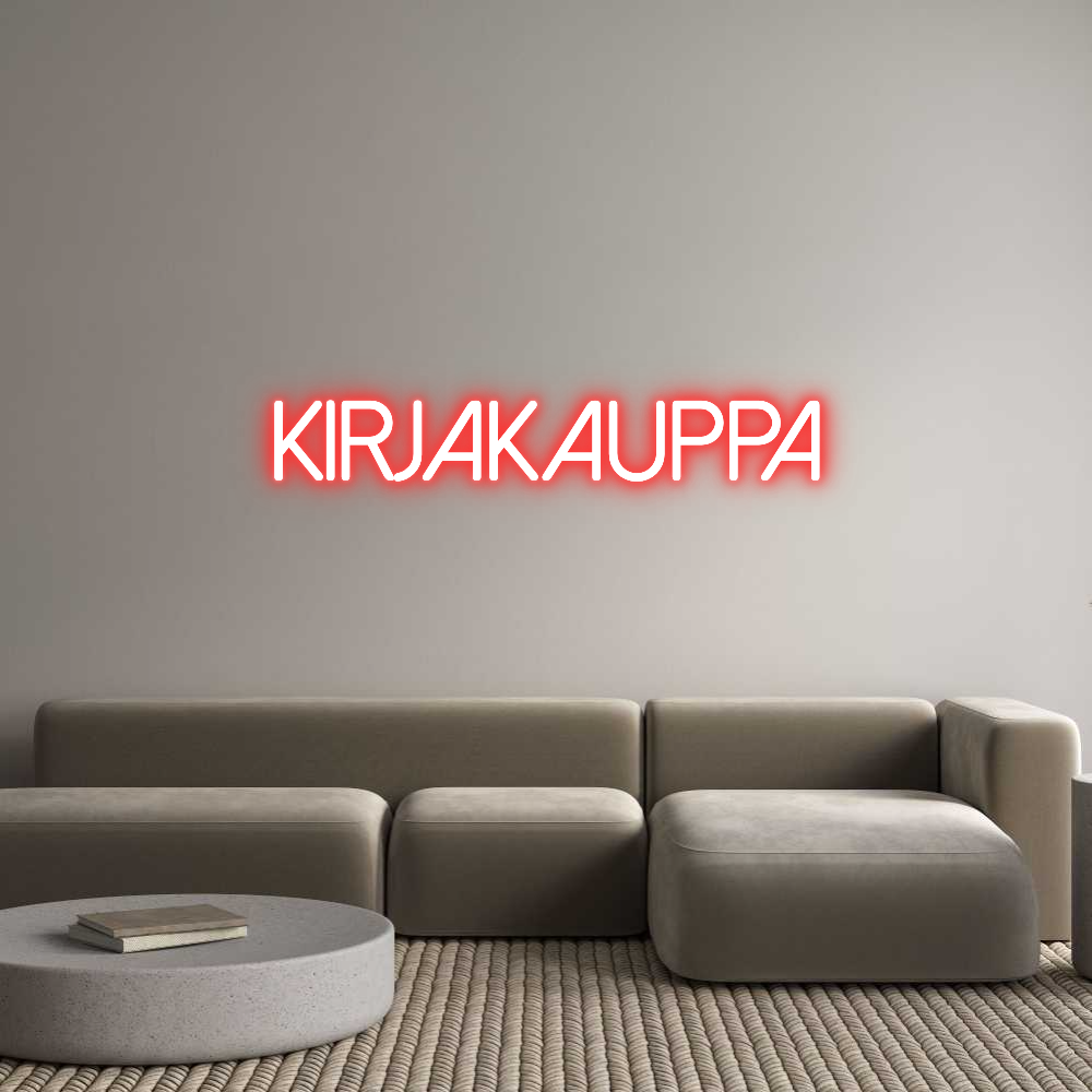 Räätälöity neonkyltin: KIRJAKAUPPA