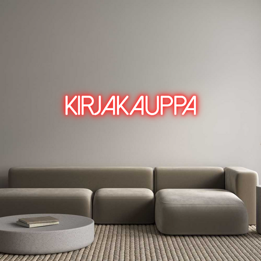 Räätälöity neonkyltin: KIRJAKAUPPA