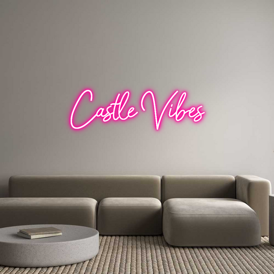 Egyedi neonfelirat: Castle Vibes
