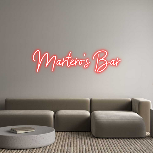 Mukautettu led neon: Martero’s Bar