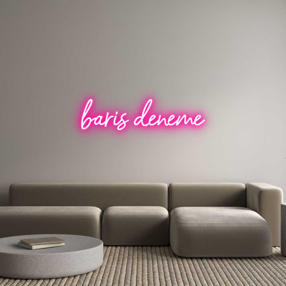 Anpassat neonskylt: baris deneme