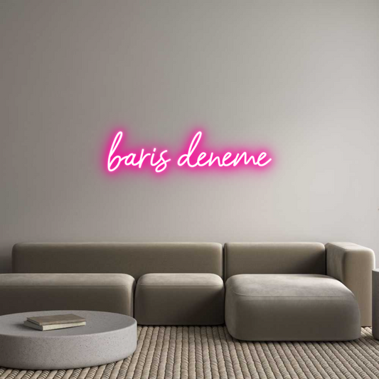 Anpassat neonskylt: baris deneme
