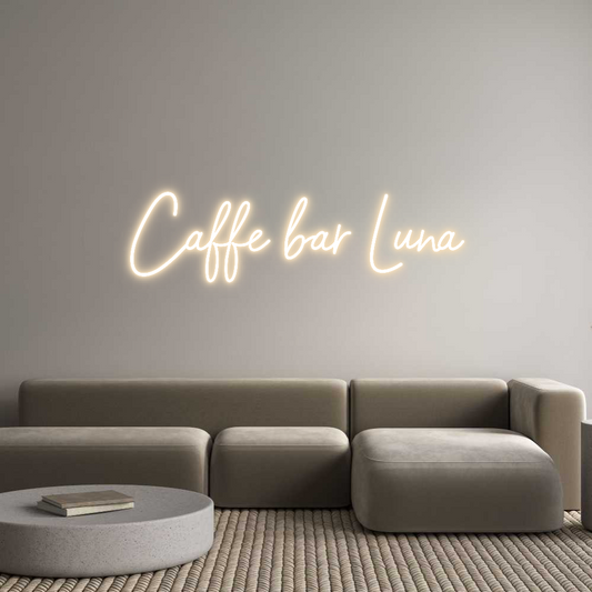 Prilagođeni neonski natpis: Caffe bar Luna