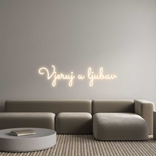 Prilagođeni neonski natpis: Vjeruj u ljubav