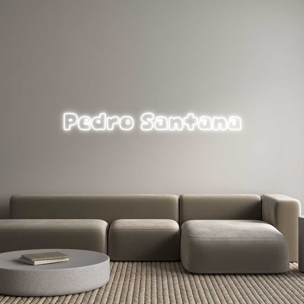 Letrero de Neón Personalizado: Pedro Santana