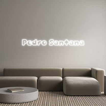 Letrero de Neón Personalizado: Pedro Santana
