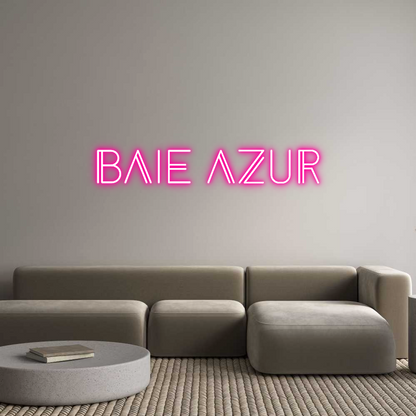 Enseigne au néon personnalisée : BAIE AZUR