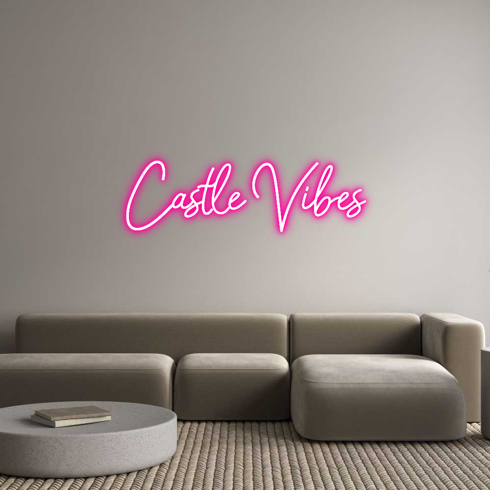 Egyedi neonfelirat: Castle Vibes