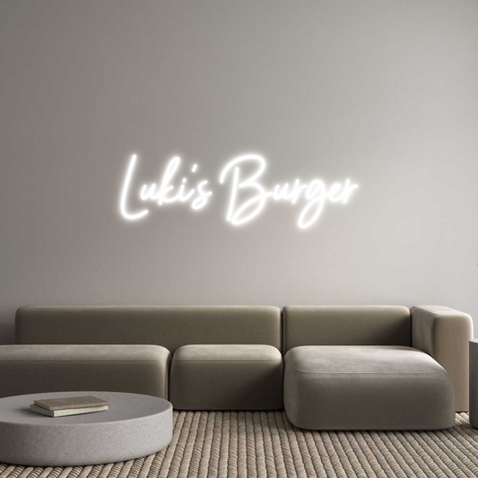 Egyedi neonfelirat: Luki’s Burger