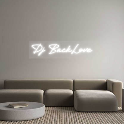 Prilagođeni neonski natpis: Dj BackLove