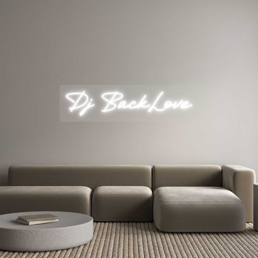 Prilagođeni neonski natpis: Dj BackLove