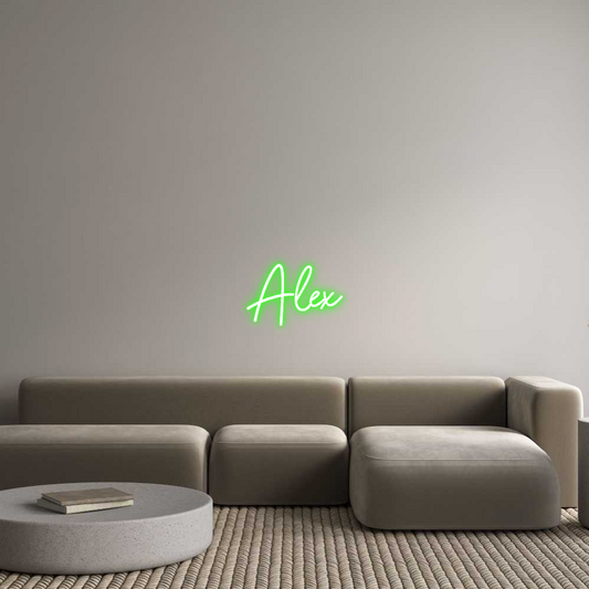 Räätälöity neonkyltin: Alex
