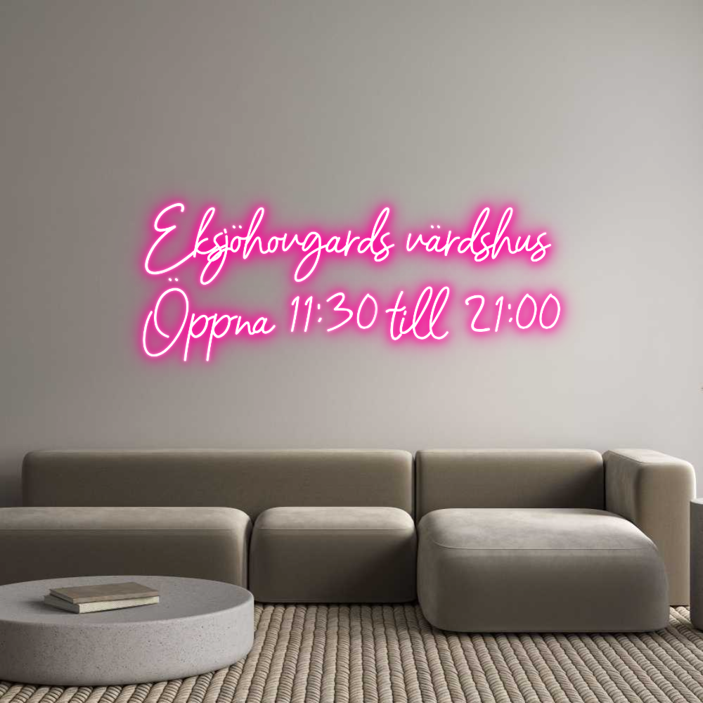 Anpassat neonskylt: Eksjöhovgårds...
