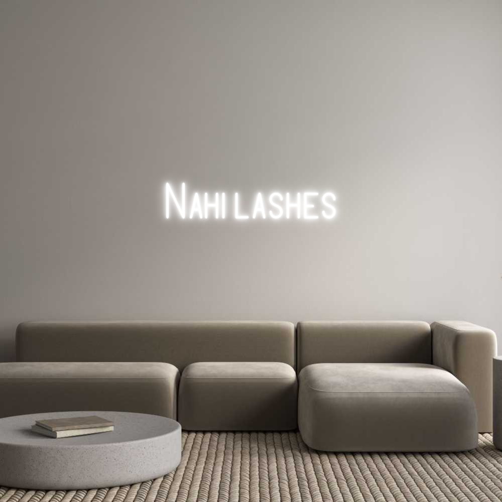 Letrero de Neón Personalizado: Nahi lashes