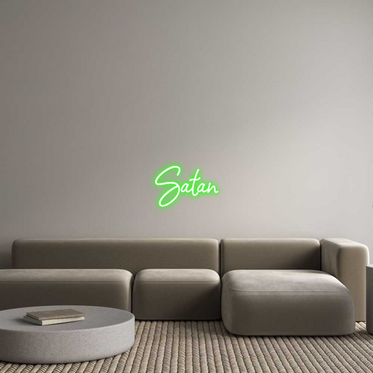 Räätälöity neonkyltin: Satan