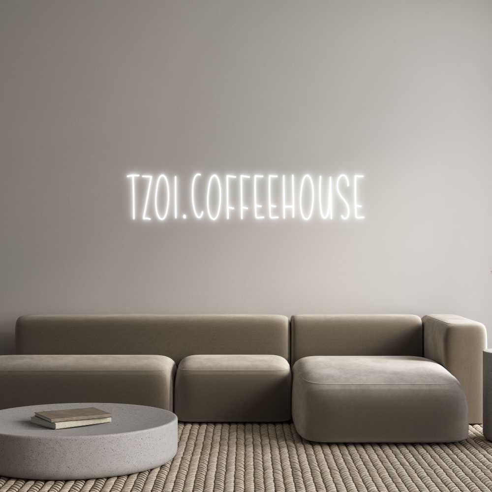 Προσαρμοσμένη Νέον Πινακίδα: Tzoi.coffeeho...