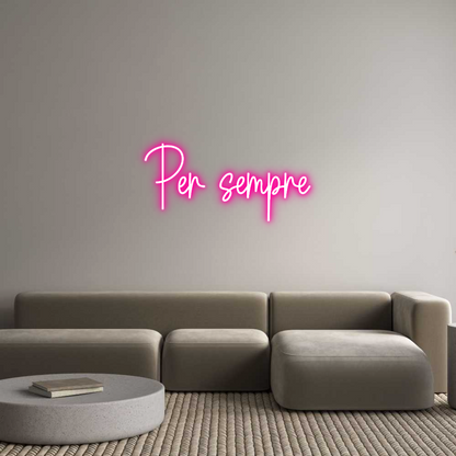 Prilagođeni neonski natpis: Per sempre 