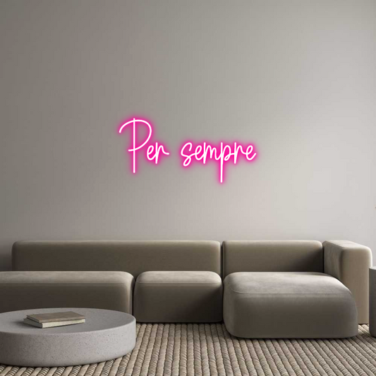 Prilagođeni neonski natpis: Per sempre 
