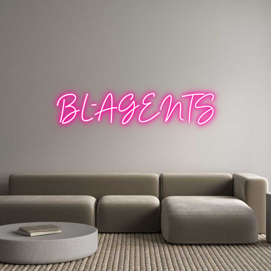 Enseigne au néon personnalisée : BL-AGENTS 
