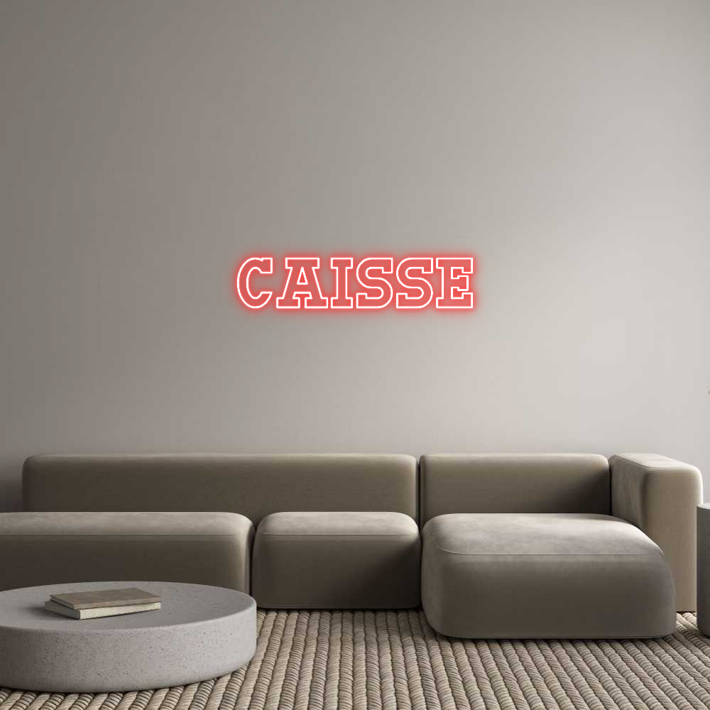 Enseigne au néon personnalisée : CAISSE
