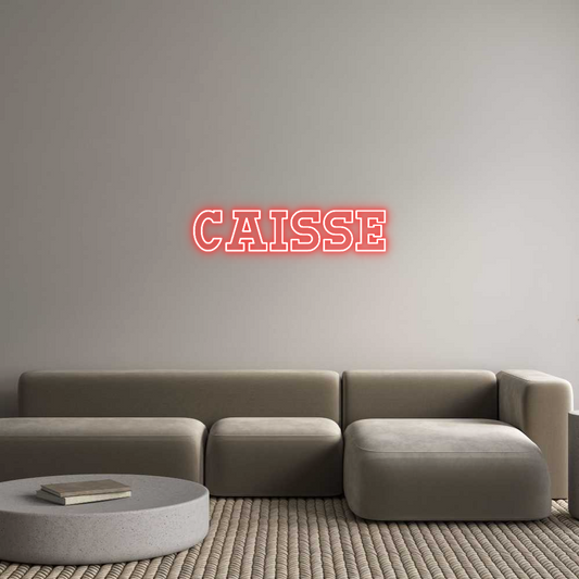 Enseigne au néon personnalisée : CAISSE